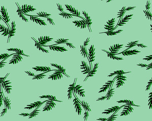 Vector seamless pattern with leaf.