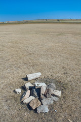 rocks in open field