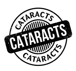 Cataracts rubber stamp. Grunge design with dust scratches. Effects can be easily removed for a clean, crisp look. Color is easily changed.