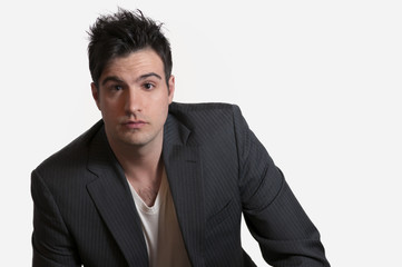 Businessman in casual shirt and jacket