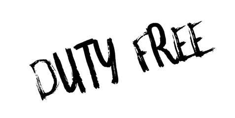 Duty Free rubber stamp. Grunge design with dust scratches. Effects can be easily removed for a clean, crisp look. Color is easily changed.