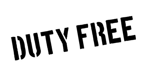 Duty Free rubber stamp. Grunge design with dust scratches. Effects can be easily removed for a clean, crisp look. Color is easily changed.