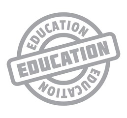Education rubber stamp. Grunge design with dust scratches. Effects can be easily removed for a clean, crisp look. Color is easily changed.