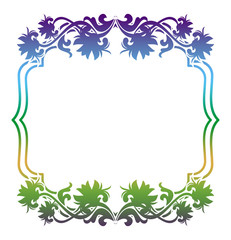 Obraz premium Beautiful gradient frame. Color silhouette frame for advertisements, wedding and other invitations or greeting cards. Raster clip art.