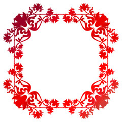 Beautiful gradient frame. Color silhouette frame for advertisements, wedding and other invitations or greeting cards. Raster clip art.