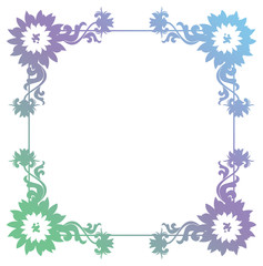 Fototapeta na wymiar Beautiful gradient frame. Color silhouette frame for advertisements, wedding and other invitations or greeting cards. Raster clip art.