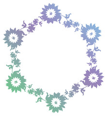 Obraz premium Beautiful gradient frame. Color silhouette frame for advertisements, wedding and other invitations or greeting cards. Raster clip art.