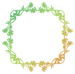 Fototapeta premium Beautiful gradient frame. Color silhouette frame for advertisements, wedding and other invitations or greeting cards. Raster clip art.