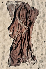 Textile on sand 