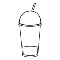 coffee shake with straw vector illustration design