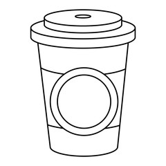 coffee in plastic cup vector illustration design