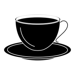 coffee cup with dish vector illustration design