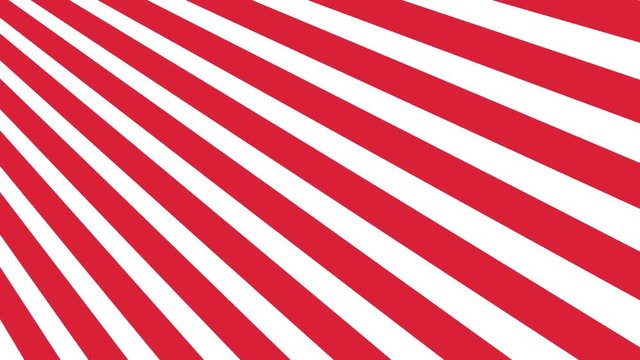 Spinning Bars geometric radial motion background loop red and white
