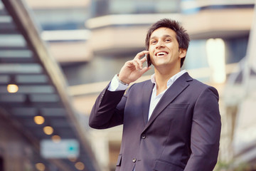 Portrait of confident businessman outdoors