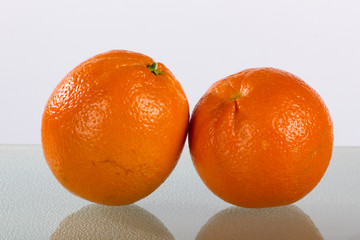 Blood Oranges Leaning with Reflection