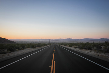 Road sunset