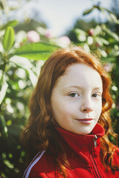 Confident redhead girl 