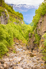 Fototapeta na wymiar Stream in mountains, Norway.