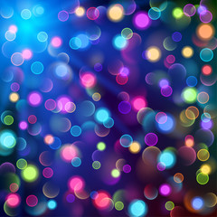 Abstract background with bokeh lights. Vector Illustration