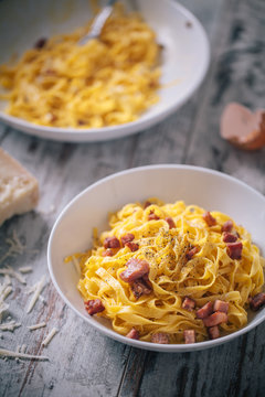 Tagliatelle carbonara