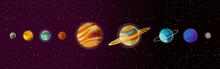 Fototapeta na wymiar solar system planets