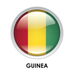 Fototapeta premium Round flag of Guinea