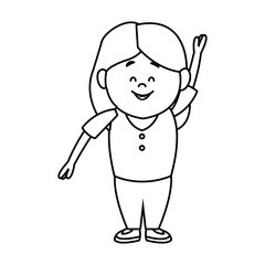 woman adult character standing people on white background