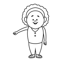 woman adult character standing people on white background