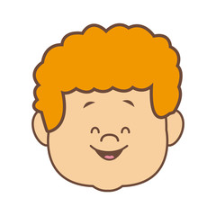 little boy face smile expression cartoon kid