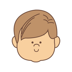 little boy face smile expression cartoon kid