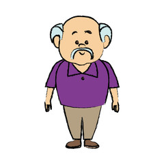 man cartoon standing casual clothes character