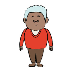 man cartoon standing casual clothes character