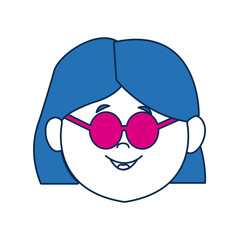 young woman character people cartoon