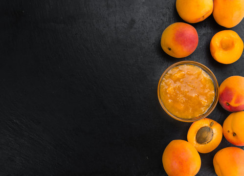 Slate slab with Apricot Jam