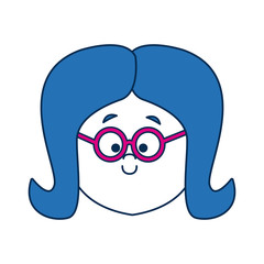 young woman character people cartoon