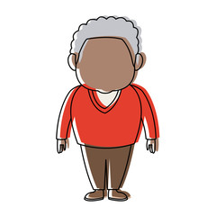 standing man wearing casual clothes cartoon