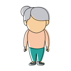 standing woman female adult person character