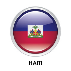 Obraz premium Round flag of Haiti
