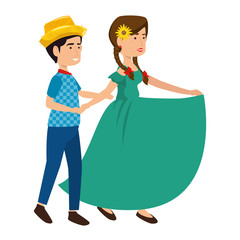 couple dancing icon over white background colorful design vector illustration