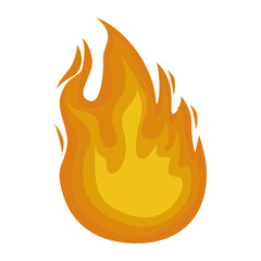 fire flame icon over white background vector illustration