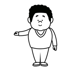 man male cartoon standing senior person character