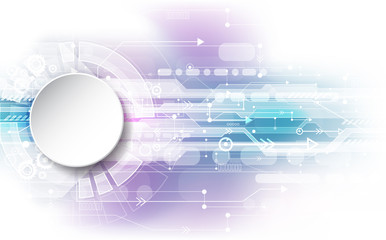 Abstract technological background concept with various technology elements. illustration Vector