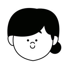 cartoon woman face character people female