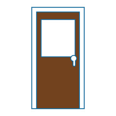 door icon over white background vector illustration