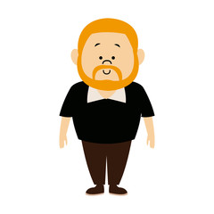 man male cartoon standing senior person character
