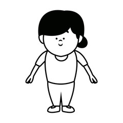 standing woman character people cartoon