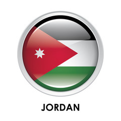 Round flag of Jordan