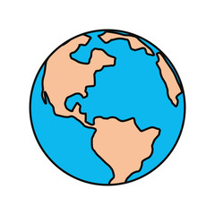 World earth isolated
