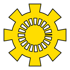 Gear machinery piece