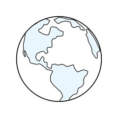 World earth isolated